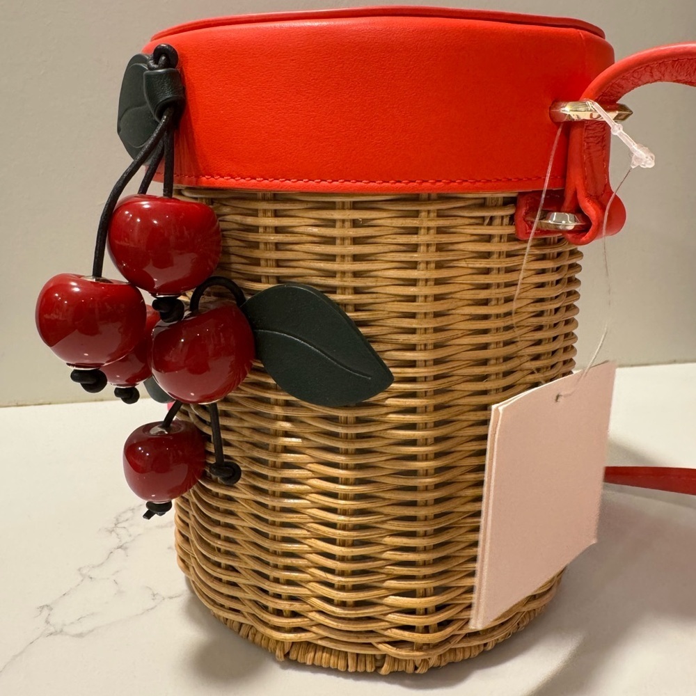 Kate Spade New York Picnic Wicker Cherry Crossbody - Picture 6 of 16